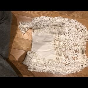 White lace top